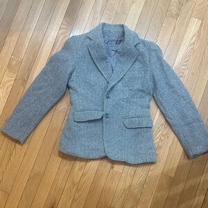 Gray Herringbone Blazer